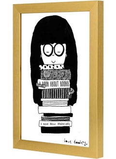 LOWHA Wall Art Love Books For Home Decor Gold 23x33cm  - Image 3