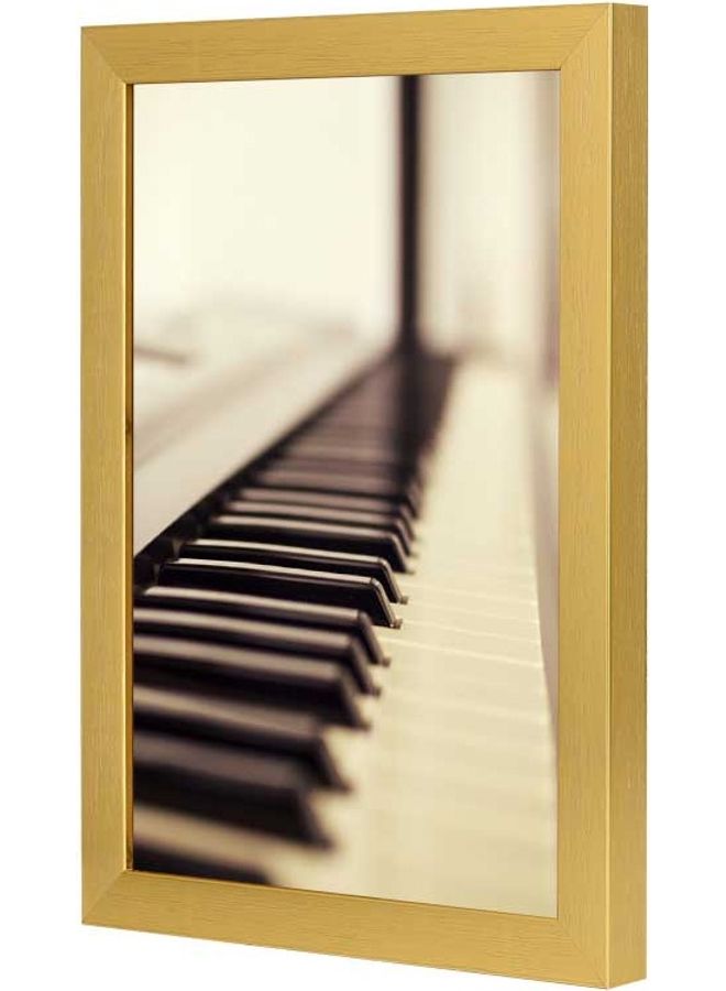 LOWHA - Wall Art Macro Photo Of Piano Keys For Home Decor Multicolour 23x33cm - Image 1
