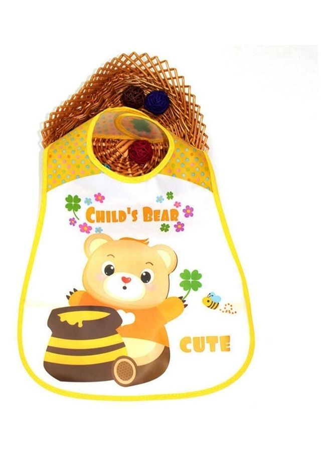 ماستون طقم مرايل أطفال من البلاستيك مضادة للماء وقابلة للتعديل بطبعة رسومات كرتونية مكون من 5 قطع - Image 1