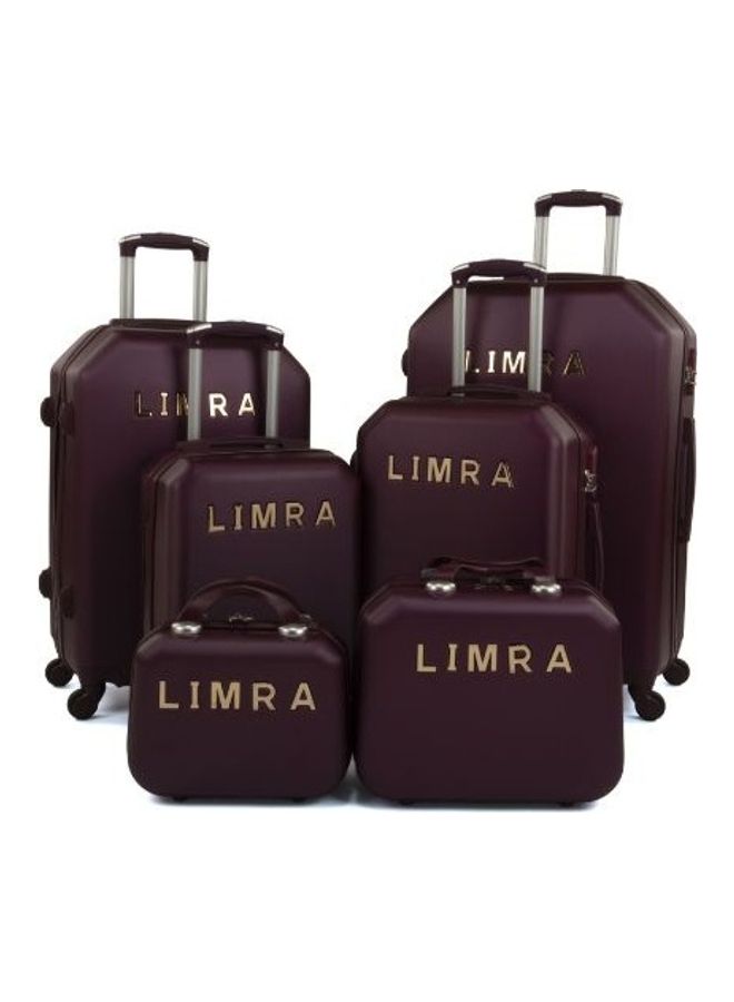 ليمرا مجموعة حقائب أمتعة بعجلات من 6 قطع كستنائي - Image 1