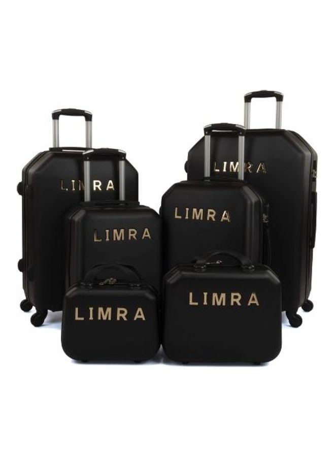ليمرا مجموعة حقائب أمتعة بعجلات من 6 قطع أسود - Image 1