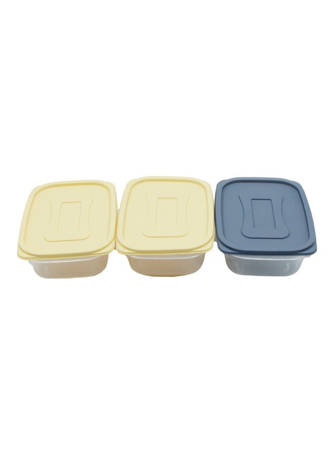 Cc 3-Piece Crisper Food Container Set Blue/Yellow/Clear 750ml  - Image 2