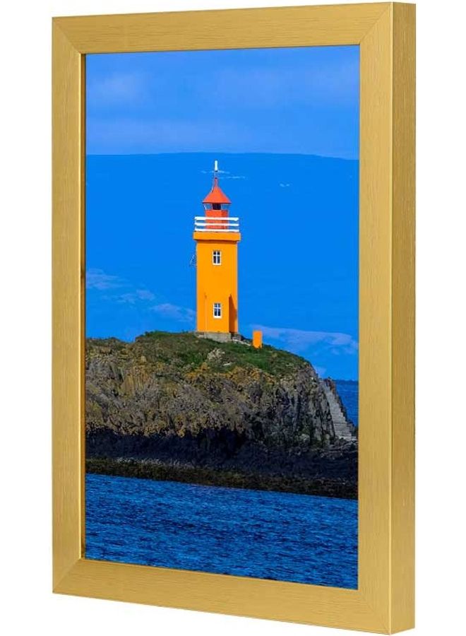 LOWHA Lighthouse Near Body Of Water Wall Art Multicolour 23x33cm - Image 3