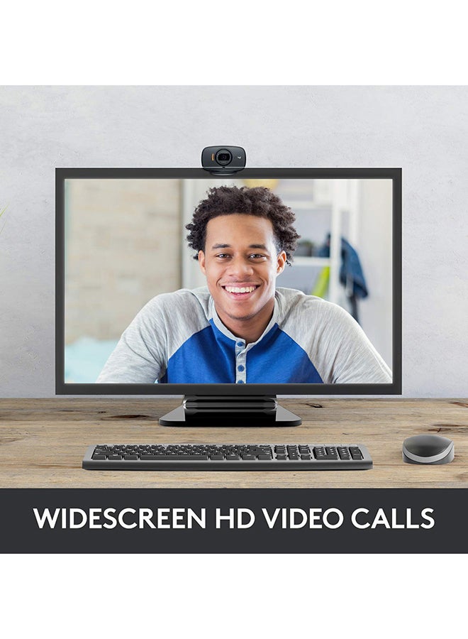 لوجيتيك - كاميرا ويب C525 محمولة، مكالمات فيديو بدقة عالية الوضوح 720p مع ميزة التركيز التلقائي أسود - Image 1