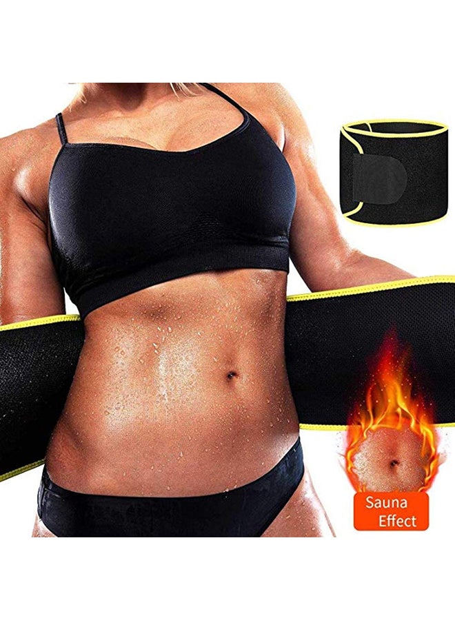 Sweet Sweat Sweet Sweat Waist Trimmer for Women and Men Black /yellow Medium M  - Image 5
