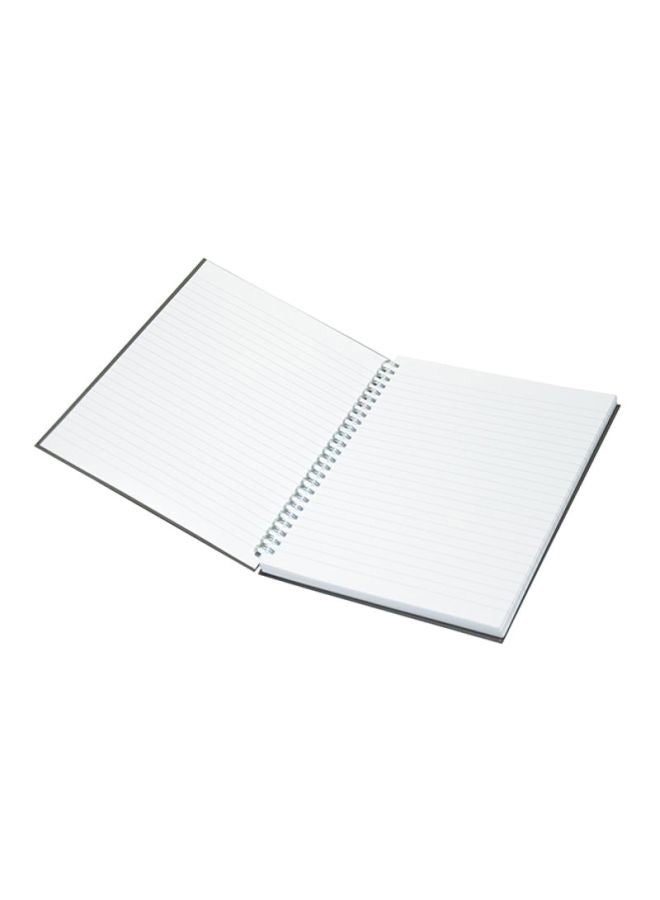 إف اي أس  دفتر ملاحظات خفيف بسلك وغلاف صلب مقاس A5 من 5 قطع، من 100 صفحة رمادي / أصفر - Image 2