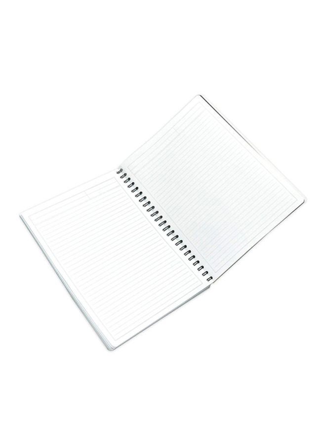 إف اي أس  دفتر ملاحظات بسلك وغلاف صلب مقسم إلى 5 أقسام مقاس A4 ومزود برباط مطاطي ومكون من 200 صفحة أسود/أزرق - Image 3