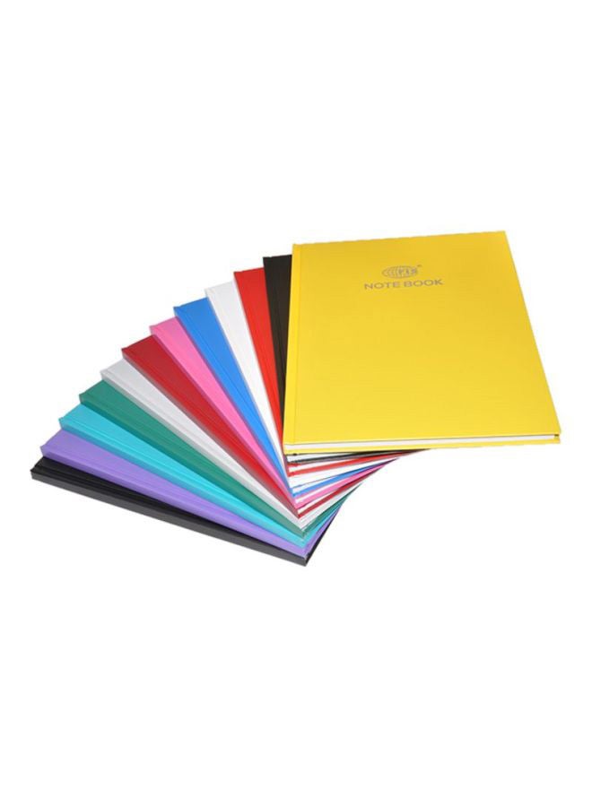 FIS 12-Piece A4 PP Cover Single Line Notebook Black/Yellow/Red - Image 2