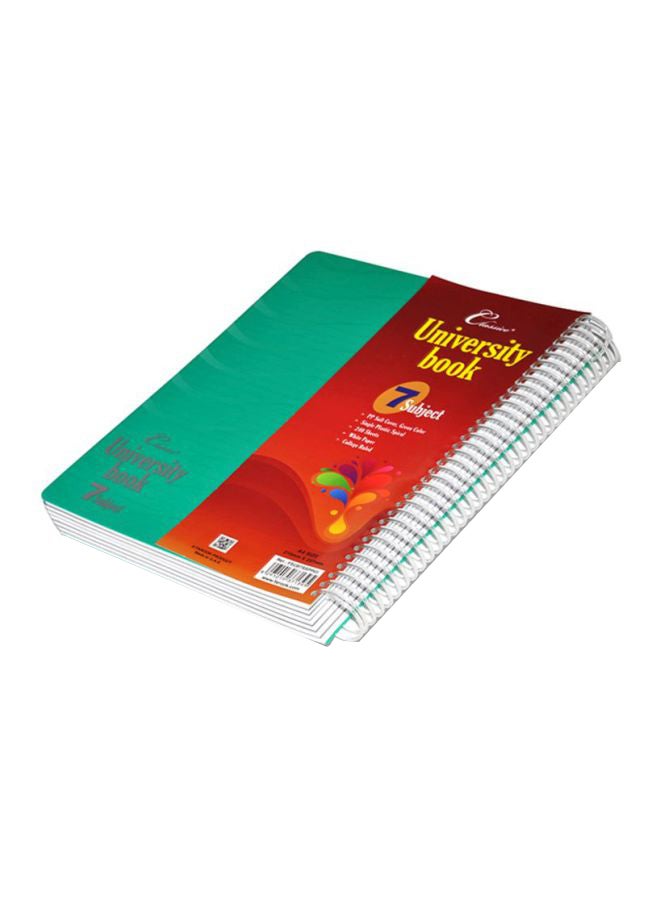 FIS 240-Sheet 7-Subject A4 Classico University Book White/Red/Black - Image 1