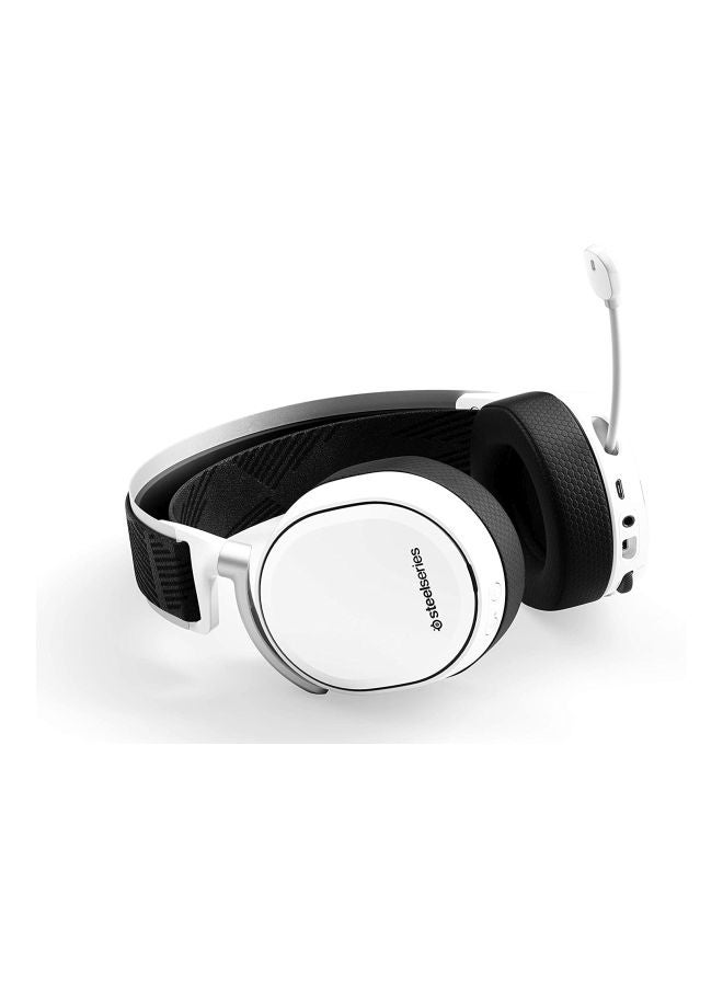 steelseries - SteelSeries Arctis Pro Wireless - Gaming Headset - Hi-Res Speaker Drivers - Dual Wireless (2.4G & Bluetooth) - Dual Battery System - For PC, PS5 and PS4 - White - Image 1