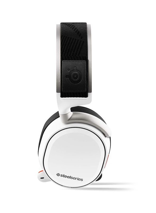 steelseries - SteelSeries Arctis Pro Wireless - Gaming Headset - Hi-Res Speaker Drivers - Dual Wireless (2.4G & Bluetooth) - Dual Battery System - For PC, PS5 and PS4 - White - Image 1