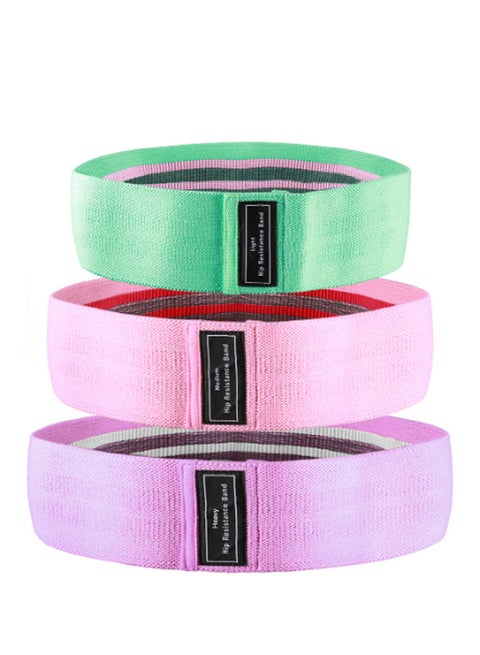3-Piece Workout Exercise Bands With Spiky Massage Ball 23 x 8cm