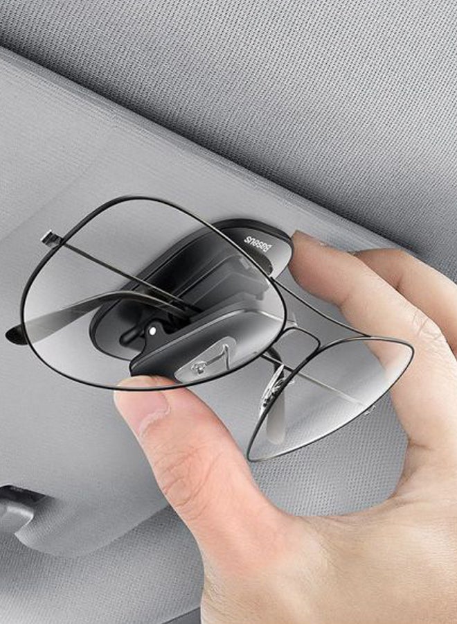 Baseus Car Sunglasses Spectacles Holder Mount Eyeglasses And Ticket Card Clip Eyewear Hanger For Car Sun Visor  - Image 5
