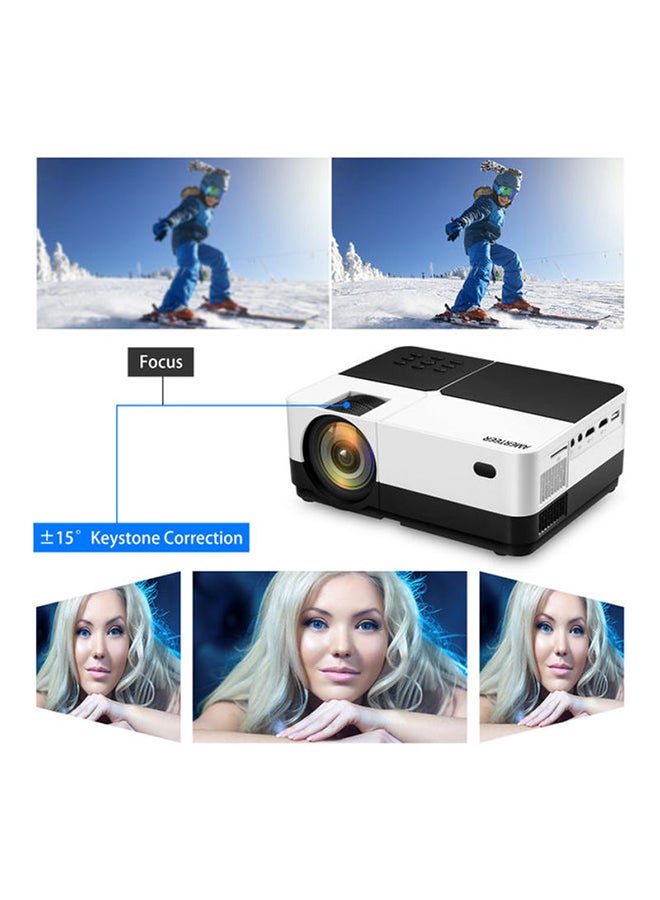 AMERTEER Home Theater Projector H3 WHITE/BLACK  - Image 3