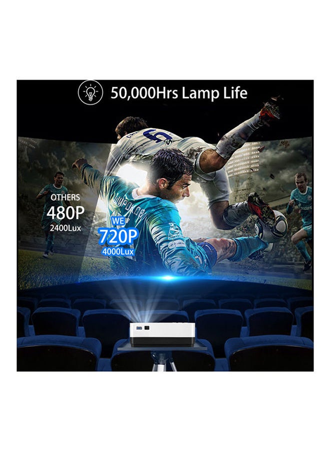 AMERTEER Home Theater Projector H3 WHITE/BLACK  - Image 5