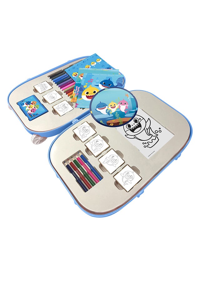 nickelodeon - 63-Piece Baby Shark Art Trolley Set Baby Shark - Image 1