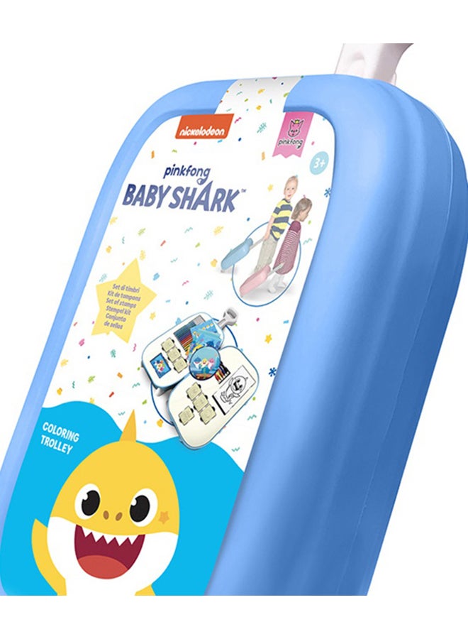 nickelodeon - 63-Piece Baby Shark Art Trolley Set Baby Shark - Image 1