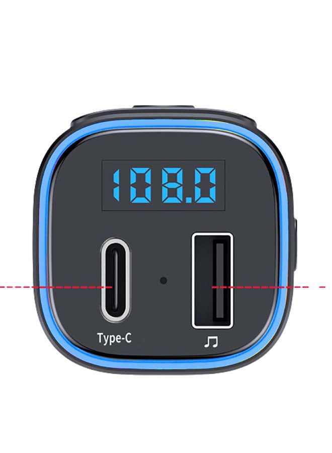 Earldom Bluetooth FM Transmitter Fast Car Charger Black - Image 5