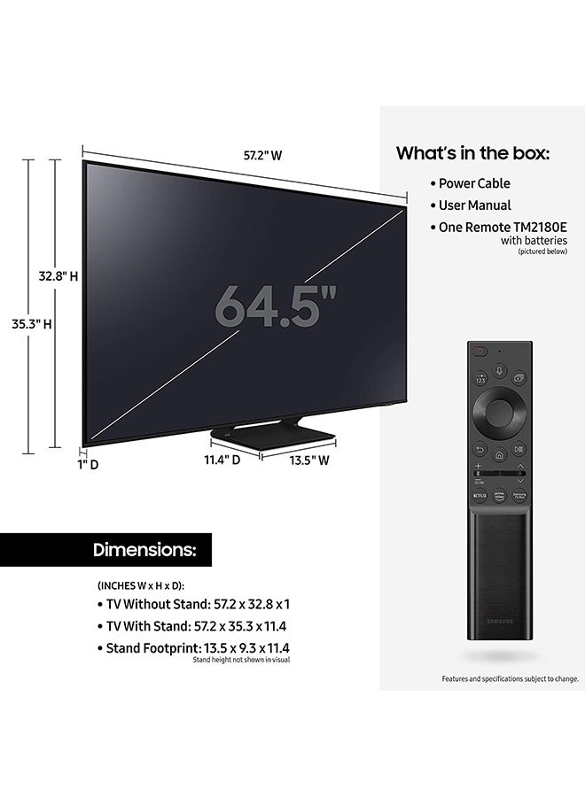 Samsung - 65 Inches Q70A QLED 4K Smart TV (2021) 65Q70AA Titan Grey 65Q70AA Titan Grey - Image 1