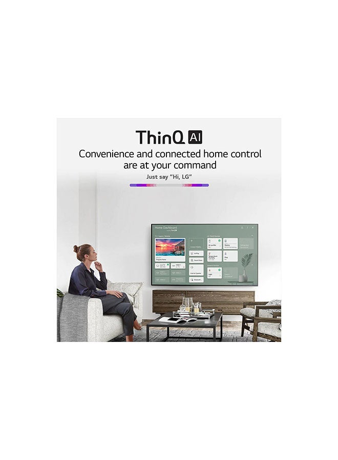 LG - 55 Inch 4K LED, NanoCell TV 55NANO90 Series Cinema Screen Design 4K Cinema HDR webOS Smart with ThinQ AI Full Array Dimming, with build -in receiver Model (2021) 55NANO90VPA-AMAG Black - Image 1