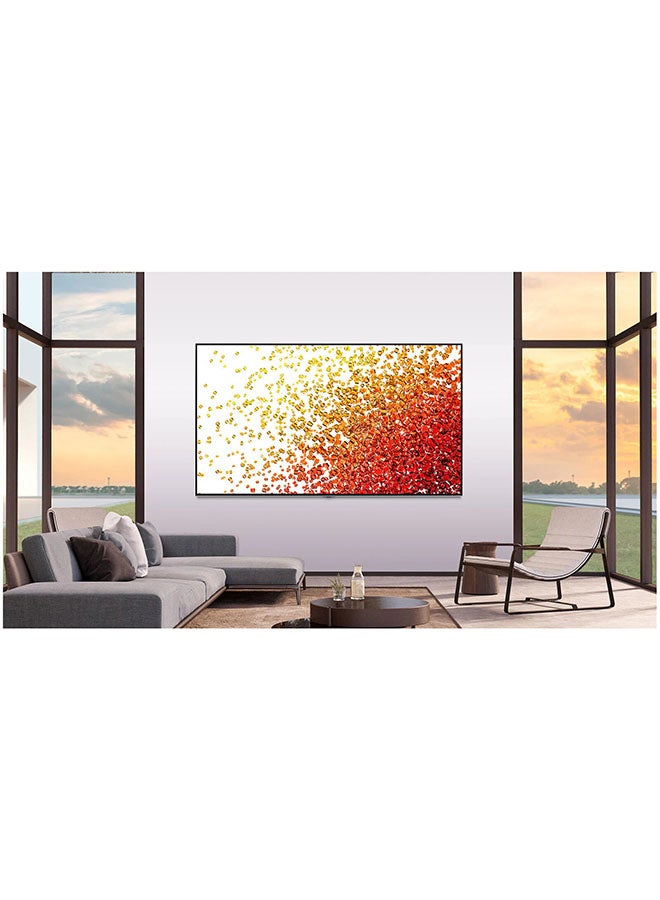 LG - 55 Inch 4K LED, NanoCell TV 55NANO90 Series Cinema Screen Design 4K Cinema HDR webOS Smart with ThinQ AI Full Array Dimming, with build -in receiver Model (2021) 55NANO90VPA-AMAG Black - Image 1