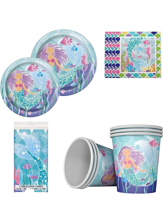 29-Piece Mermaid Party Disposable Tableware Set - Image 2