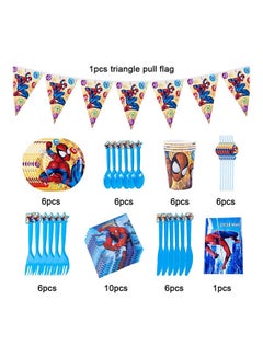 Generic 41-Piece Spider Man Party Supplies Tableware Set  - Image 2
