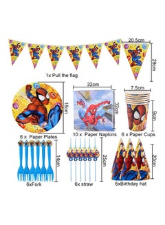 Generic 41-Piece Spider Man Party Supplies Tableware Set  - Image 3