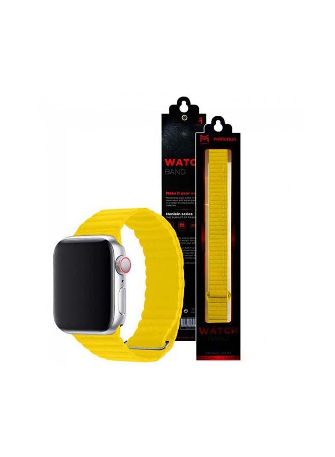 MARGOUN Henlein Series Replacement Band For Apple Watch Yellow - Image 1