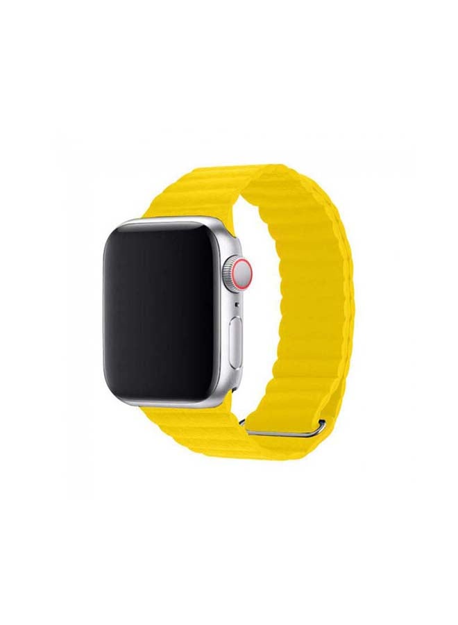 MARGOUN Henlein Series Replacement Band For Apple Watch Yellow - Image 2