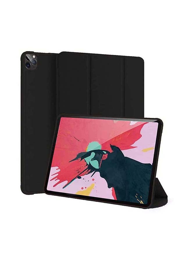 Smart Folio Stand Leather Case Cover for iPad Pro 12.9 inch (2020) 4th Generation Black - Image 1
