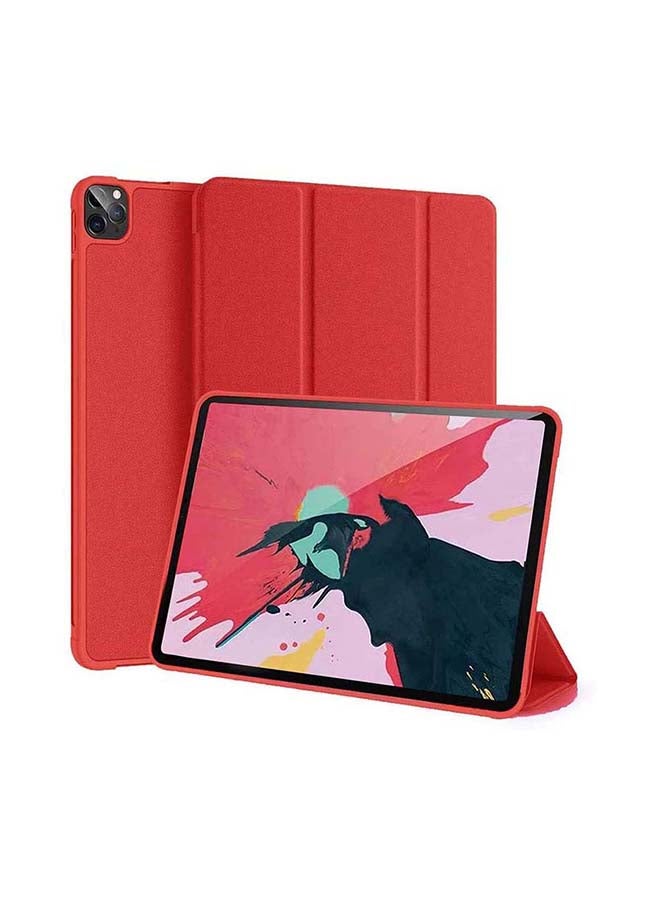 MARGOUN Smart Folio Stand Leather Case Cover for iPad Pro 12.9 inch (2020) 4th Generation Red - Image 1
