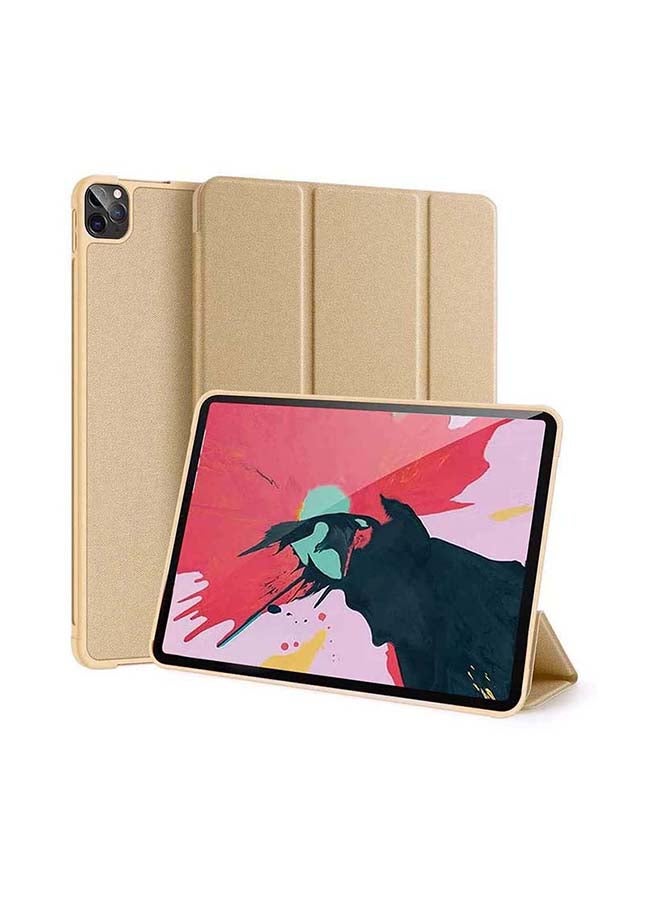 مارجون غطاء حماية ذكي من الجلد مصمم بحامل قابل للطي لجهاز آي باد برو مقاس 11 بوصة (2020) من الجيل الثاني ذهبي - Image 1