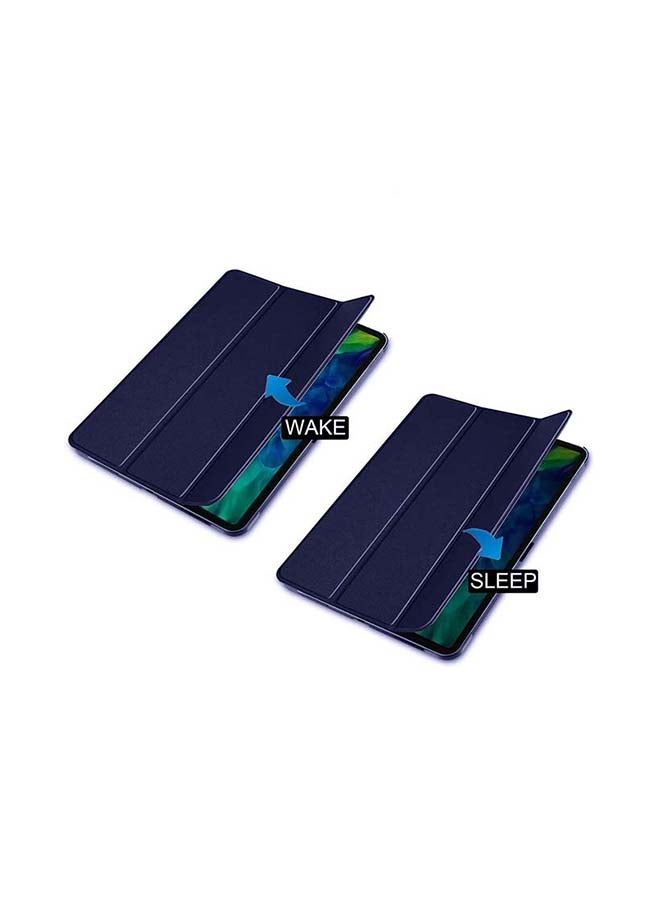 MARGOUN Smart Folio Stand Leather Case Cover for iPad Pro 12.9 inch (2020) 4th Generation Dark Blue - Image 2