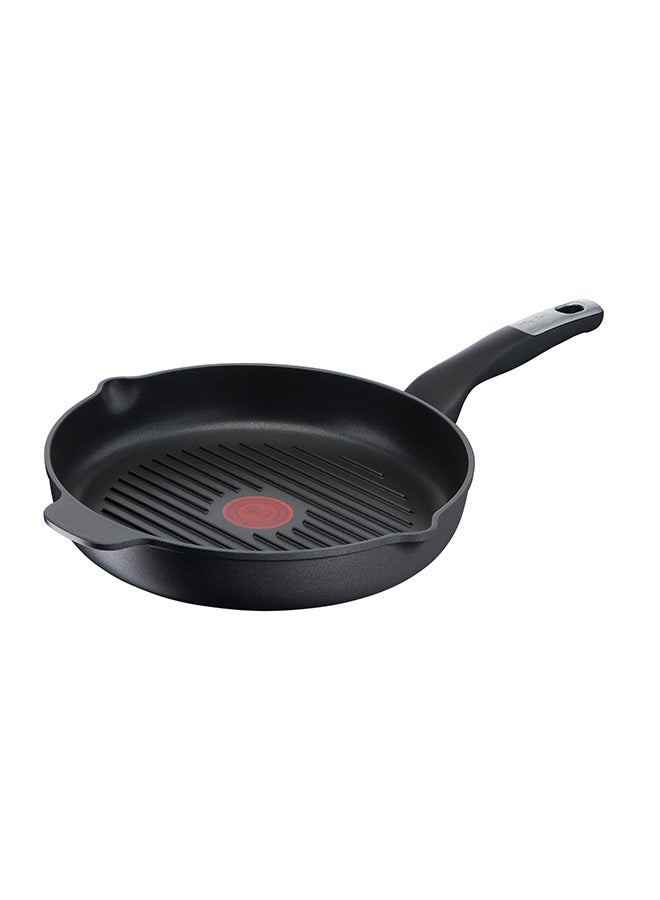 Tefal Cast Aluminum G6 Unlimited Round Grill Pan With Pouring Edges Black 