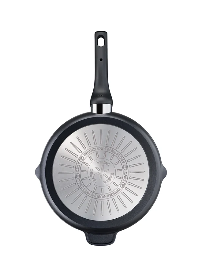 Tefal Cast Aluminum G6 Unlimited Round Grill Pan With Pouring Edges Black