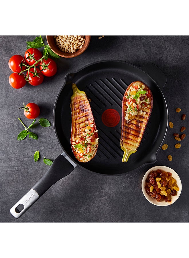 Tefal - Cast Aluminum G6 Unlimited Round Grill Pan With Pouring Edges Black - Image 1