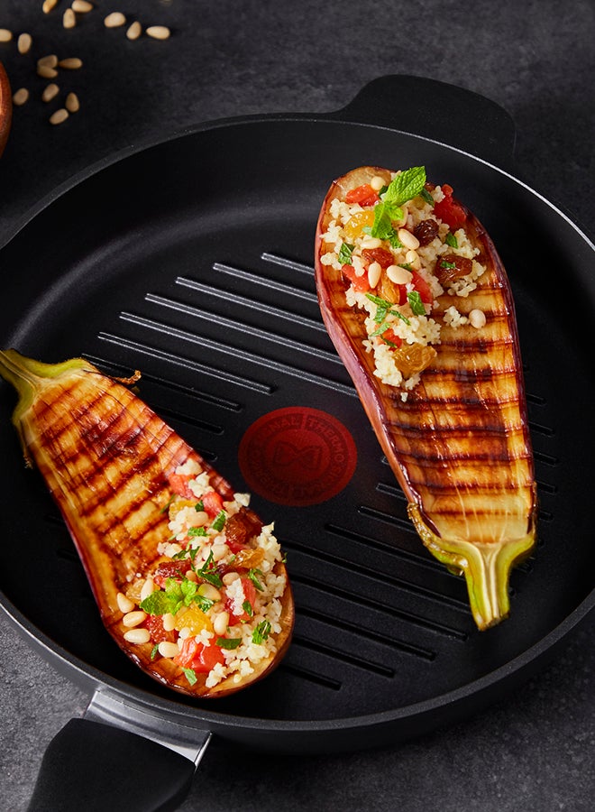 Tefal - Cast Aluminum G6 Unlimited Round Grill Pan With Pouring Edges Black - Image 1