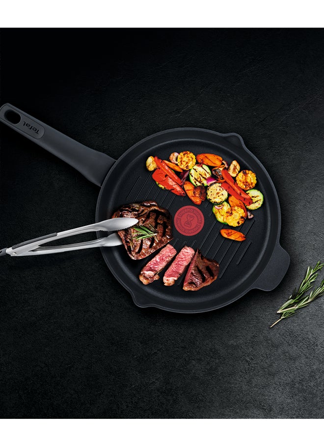 Tefal - Cast Aluminum G6 Unlimited Round Grill Pan With Pouring Edges Black - Image 1
