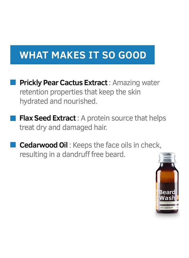 Ustraa - Anti-Dandruff Beard Wash For Men Brown 60ml - Image 1