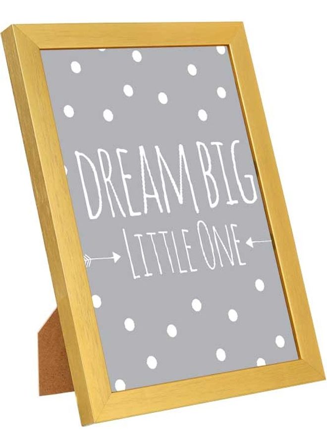 LOWHA Dream Big Little One Wall Art Multicolour 23x33cm - Image 1