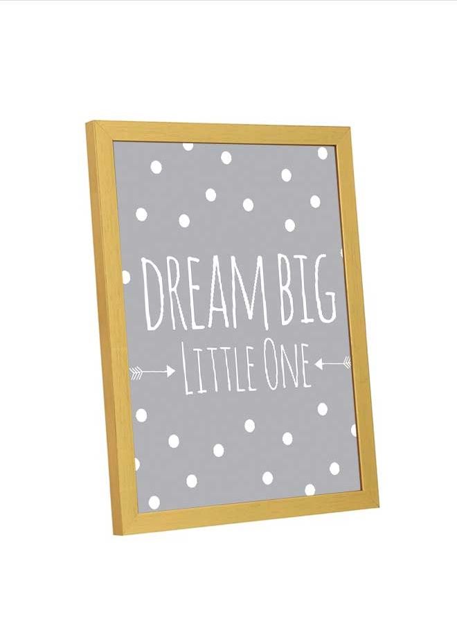 LOWHA Dream Big Little One Wall Art Multicolour 23x33cm - Image 4
