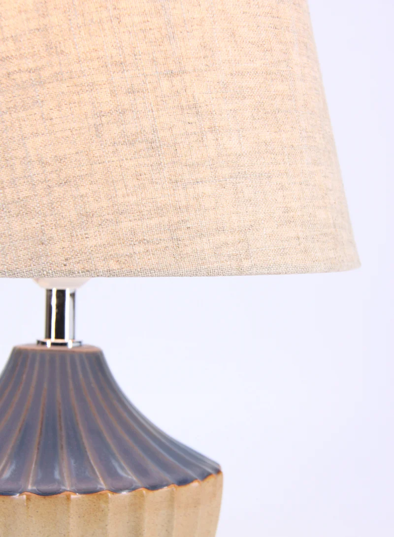 ebb & flow Orient Ceramic Table Lamp | Lampshade Unique Luxury Quality Material for the Perfect Stylish Home D192-49 Brown/Purple 30 x 30 x 43