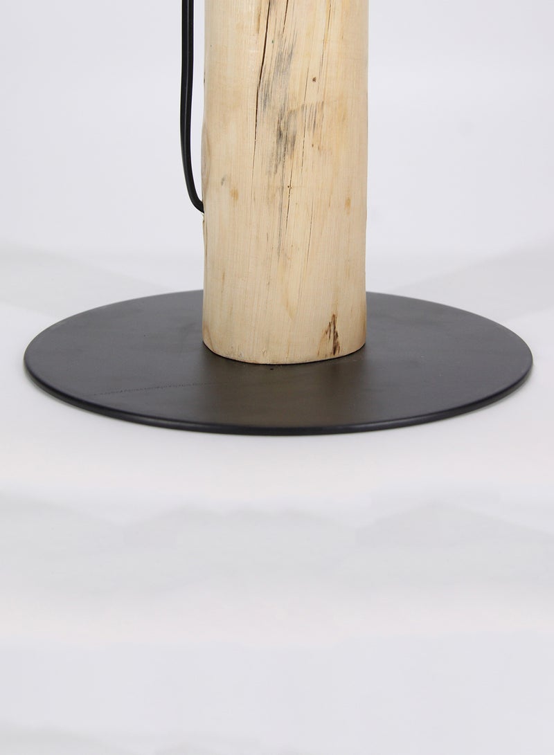 ebb & flow - Log Wood Frame Table Lamp | Lampshade Unique Luxury Quality Material for the Perfect Stylish Home D181-101 Yellow 35.2 x 35.2 x 60.6 - Image 1