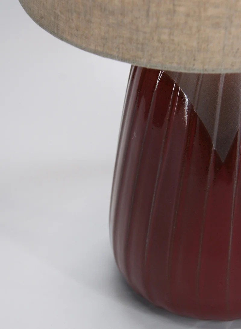 ebb & flow Burnt Ceramic Table Lamp | Lampshade Unique Luxury Quality Material for the Perfect Stylish Home D181-123 Red 30 x 30 x 52.8