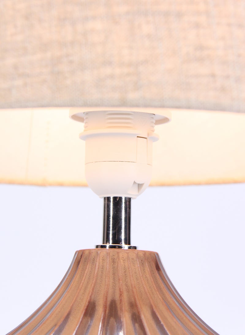 ebb & flow - Orient Ceramic Table Lamp | Lampshade Unique Luxury Quality Material for the Perfect Stylish Home D192-49B Brown 30 x 30 x 43 - Image 1