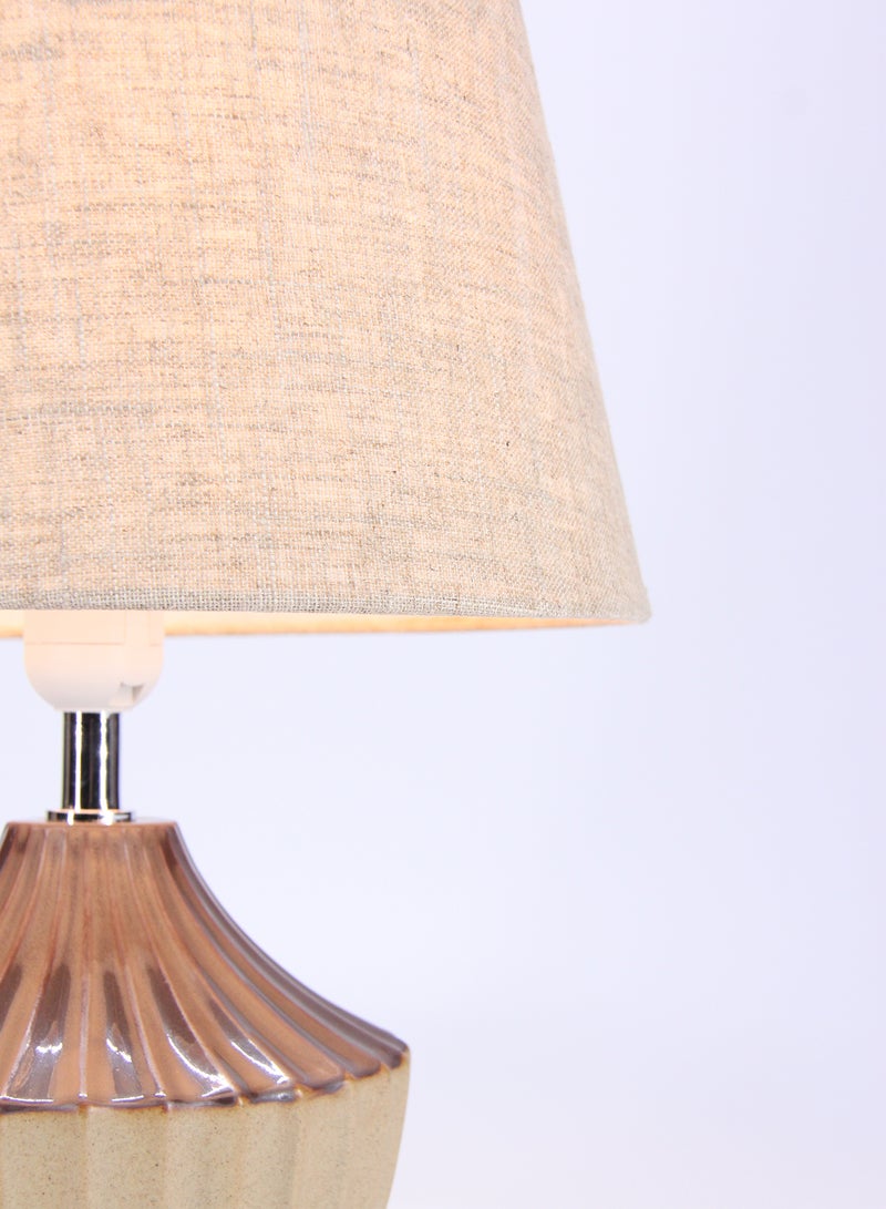 ebb & flow - Orient Ceramic Table Lamp | Lampshade Unique Luxury Quality Material for the Perfect Stylish Home D192-49B Brown 30 x 30 x 43 - Image 1