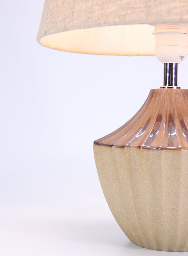 ebb & flow - Orient Ceramic Table Lamp | Lampshade Unique Luxury Quality Material for the Perfect Stylish Home D192-49B Brown 30 x 30 x 43 - Image 1