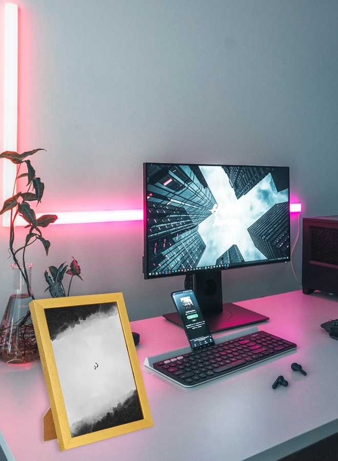 لوحة فنية من القماش الوردي متعدد الألوان 23x33سم - Image 2