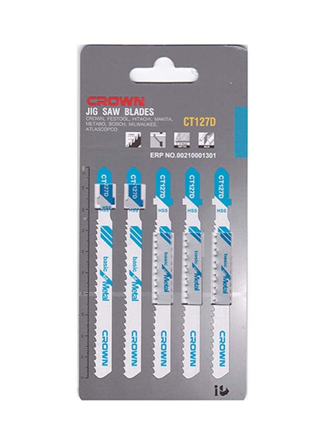 كراون مجموعة من 5 شفرات منشار ترددي للمعادن أبيض/ أزرق - Image 2